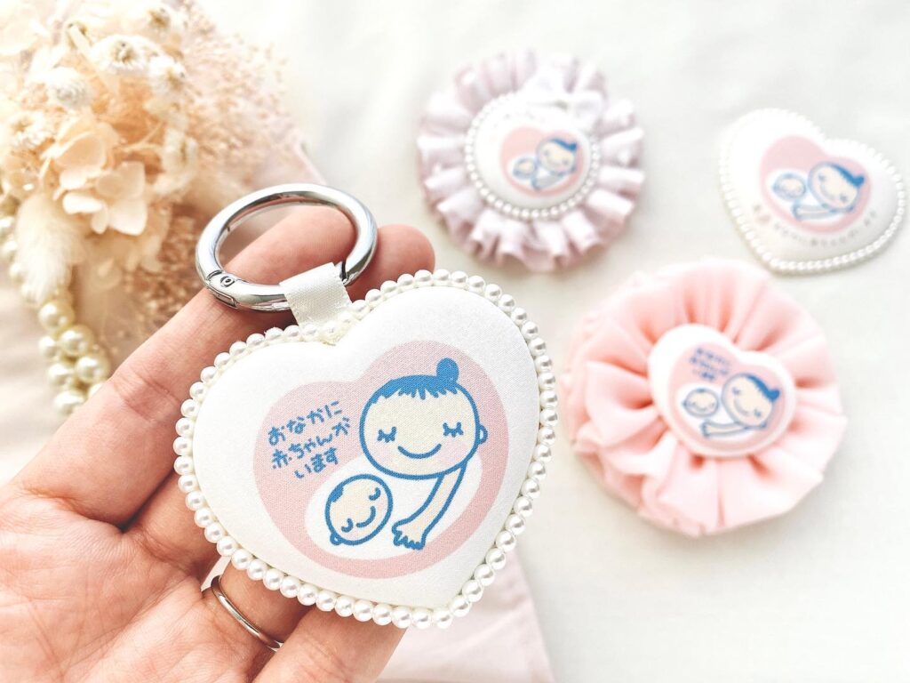 選べるリボンカラー♡マタニティマーク ハンドメイド - 母子手帳用品